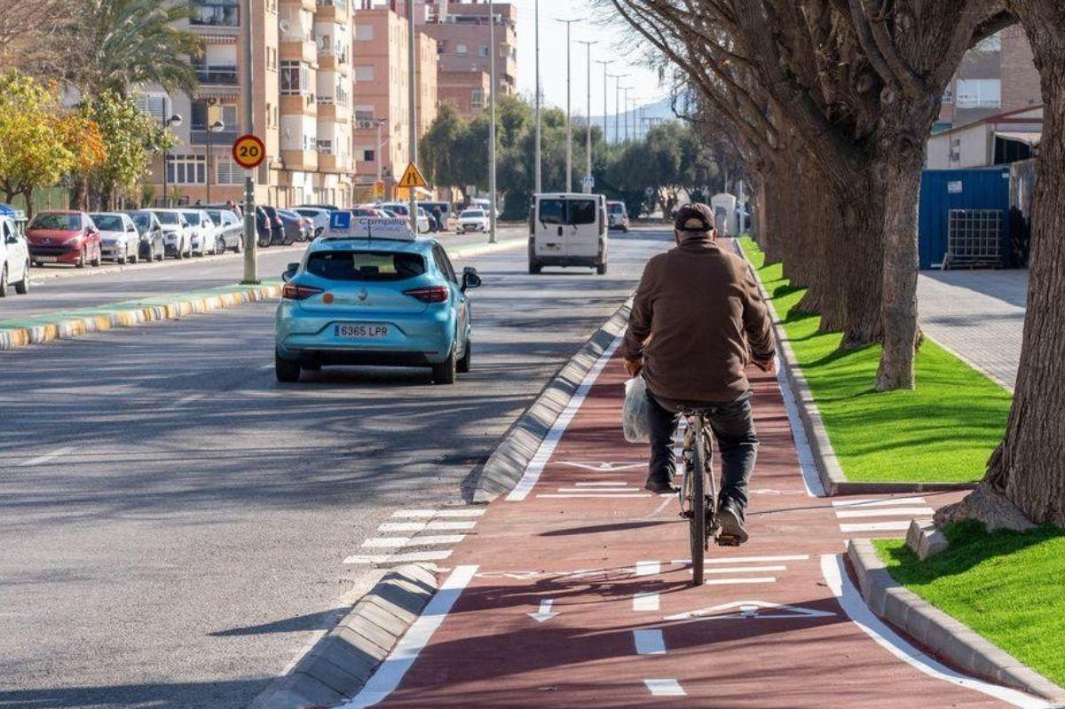 Imagen de archivo del carril bici en Murcia.