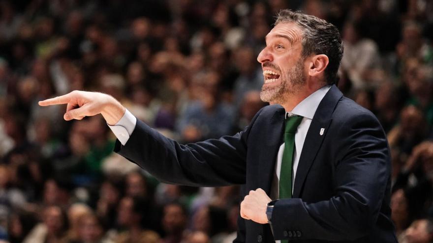 Ibon Navarro, durante un instante del encuentro de este domingo.