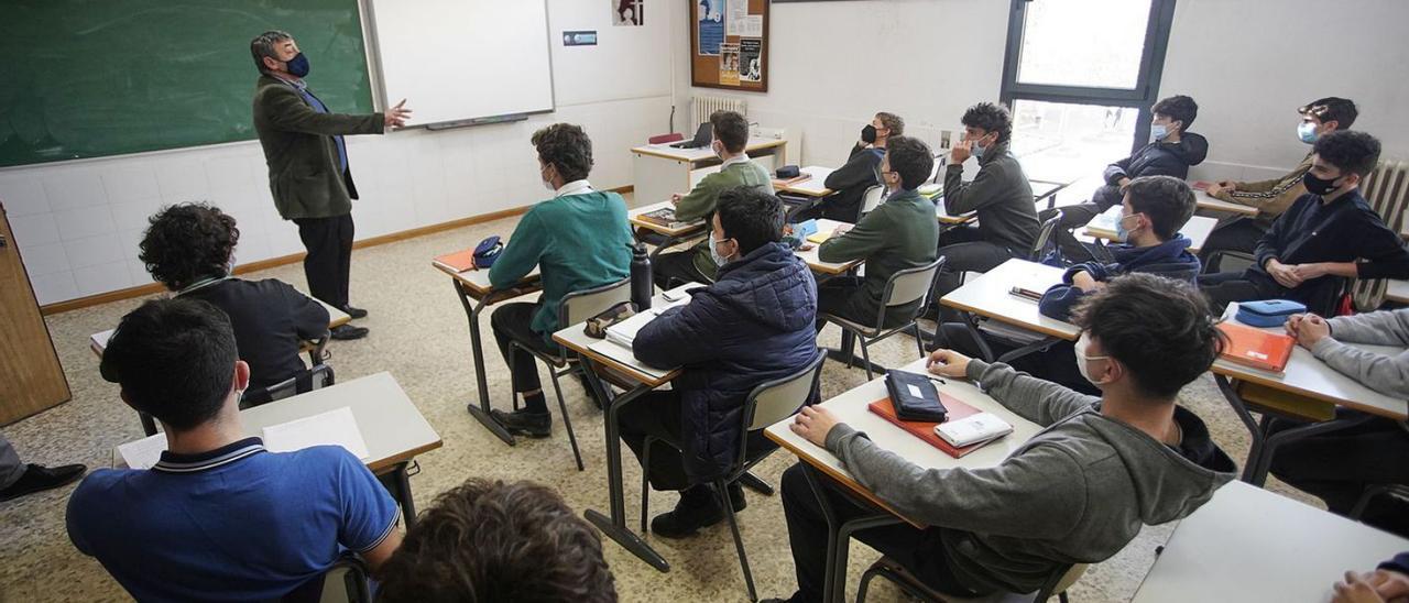 Una aula del Col·legi Bell-lloc de Girona, en una imatge d’arxiu. | MARC MARTÍ