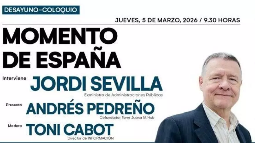 Foro Alicante: coloquio 'Momento España' con la intervención de Jordi Sevilla, exministro de Administraciones Públicas