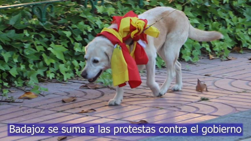 Manifestación en Badajoz contra el Gobierno de Pedro Sánchez