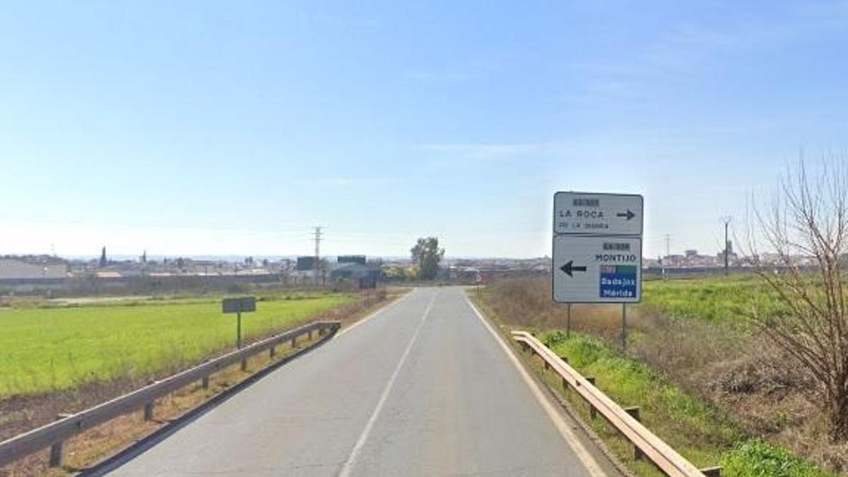 BA-100 a la altura de Montijo