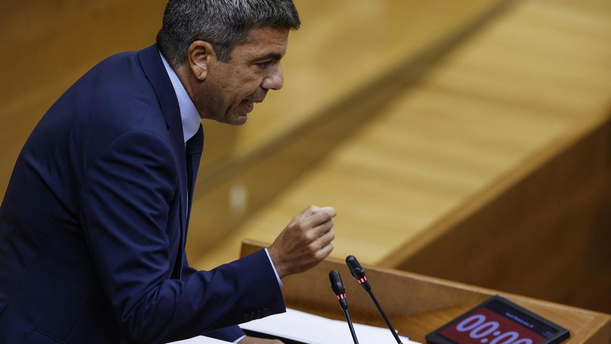 Carlos Mazón, durante el Debate de Política General.