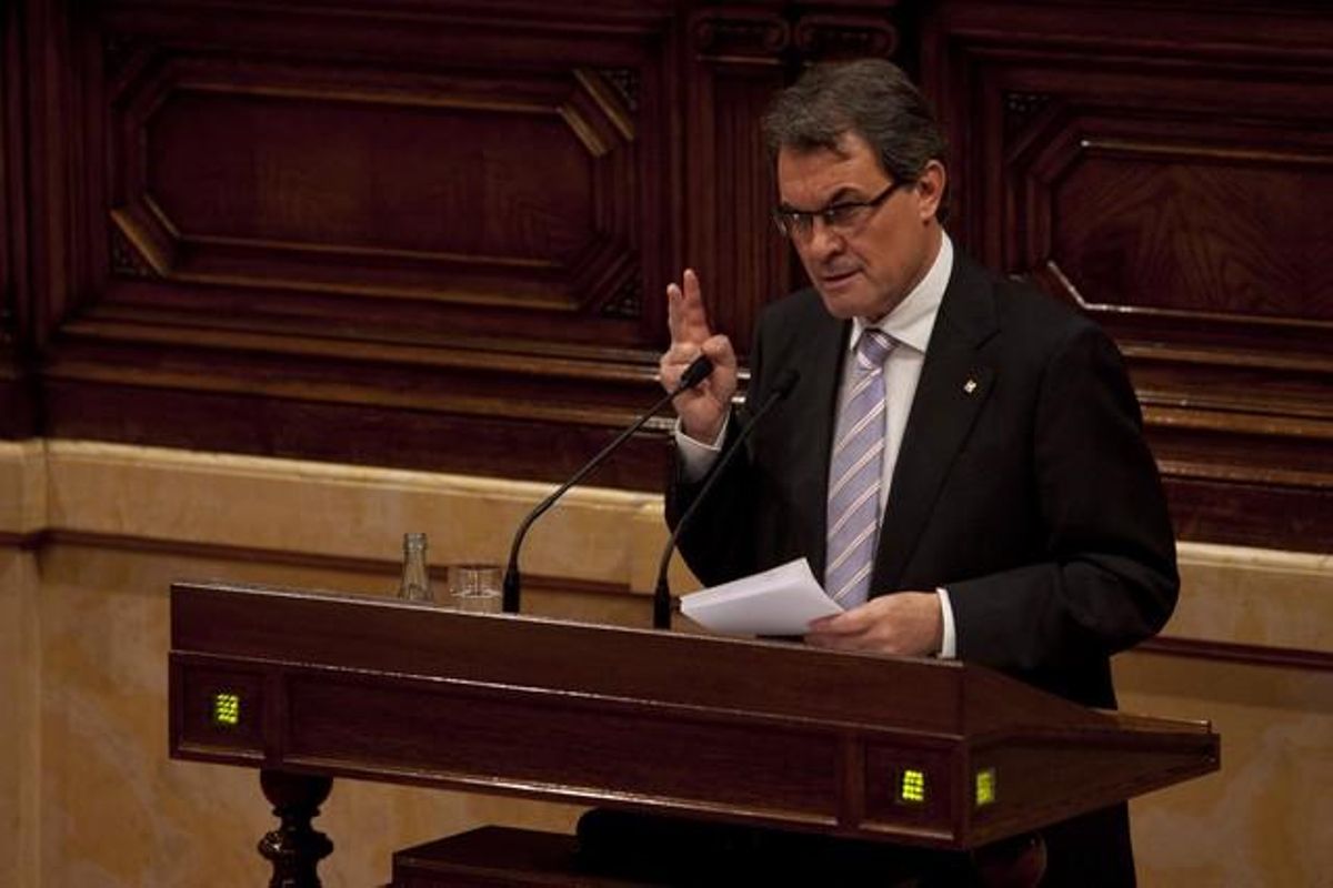 Artur Mas, durant la sessió de control del Govern.