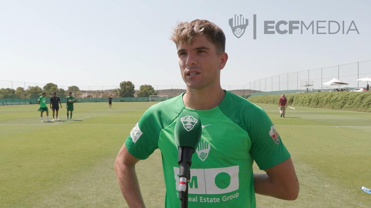 Raúl Guti, durante las declaraciones a los canales oficiales del Elche