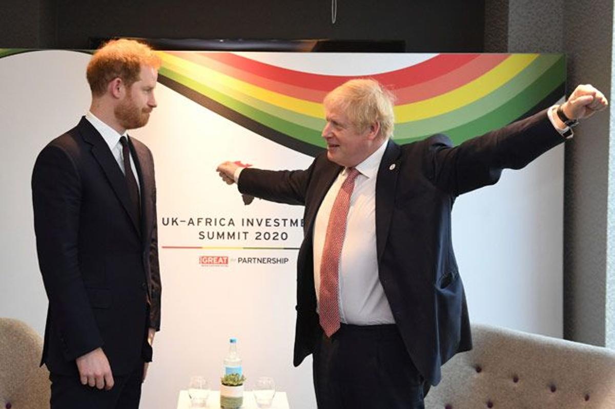 Príncipe Harry y Boris Johnson en Londres