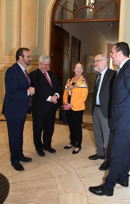 05/02/2019 LAS PALMAS DE GRAN CANARIA. El premio Nobel de Medicina Erwin Neher y la científica Eva María Neher, participan en el Campus Nobel Veterinaria. Fotografa: YAIZA SOCORRO.