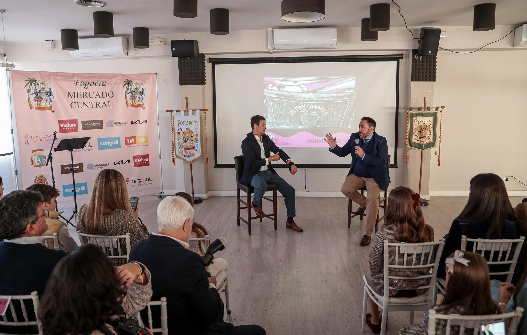 José María Manzanares, embajador de la Foguera Mercado Central