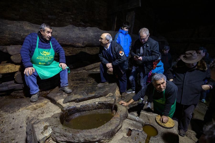 Elaboración de aceite en el molino de Latedo