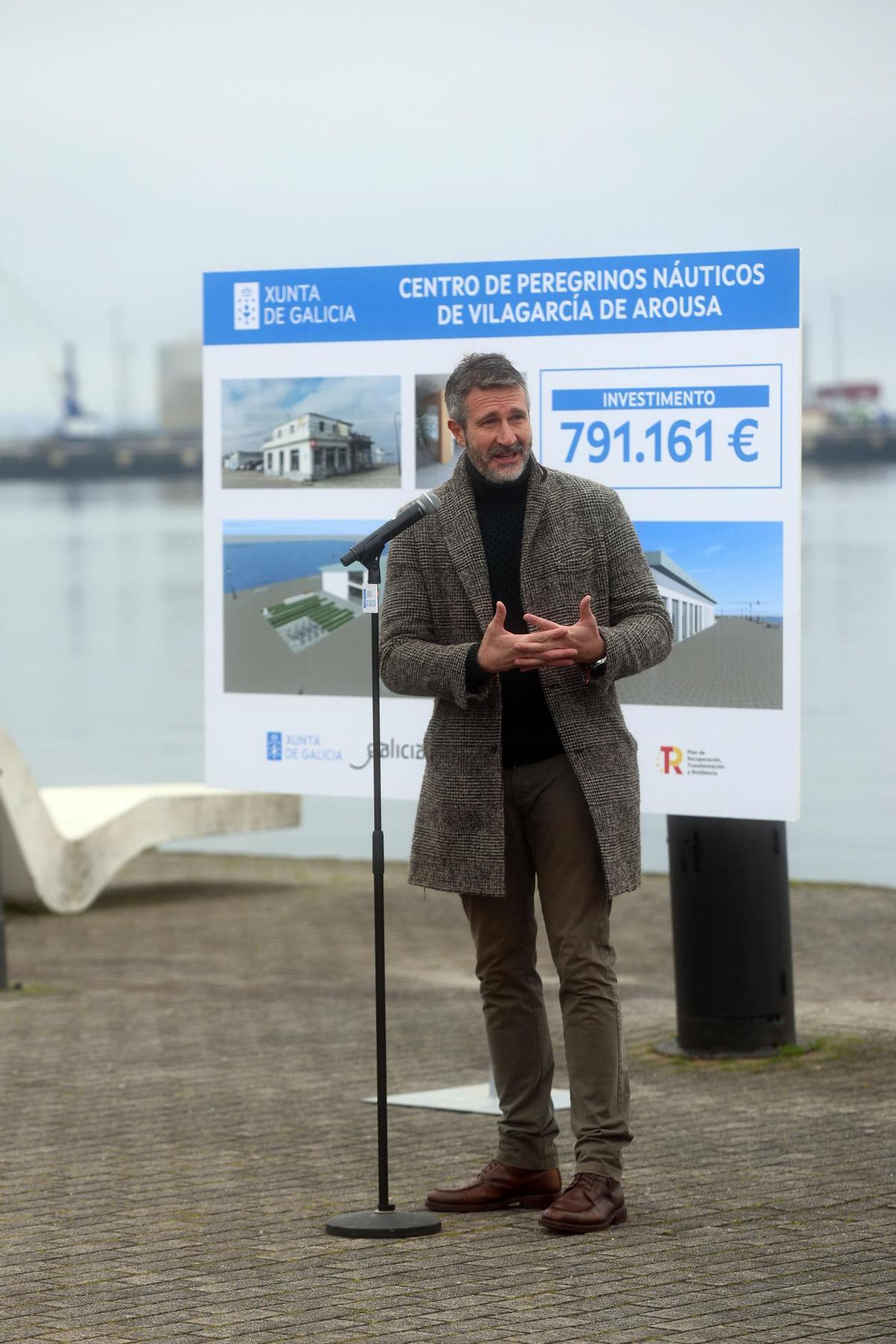 El alcalde de Vilagarcía, Alberto Varela, ayer.