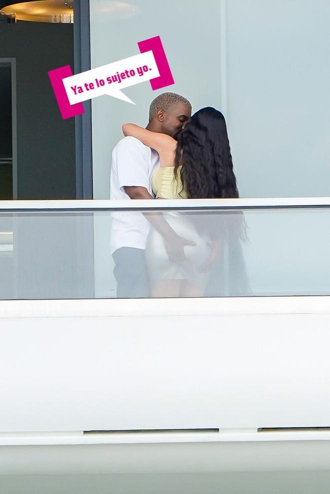 Kanye West y Kim Kardashian en Miami