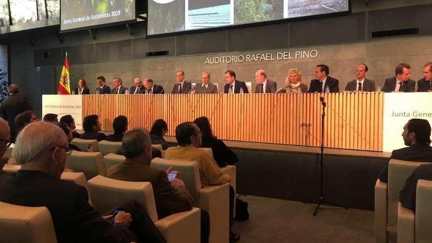 Una imagen del consejo de administración de Ence celebrado ayer en Madrid. // Carlos García