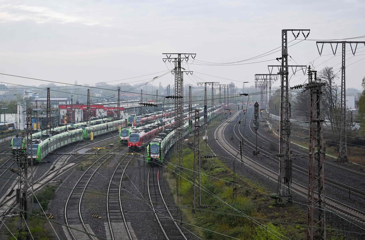 Huelga de los trabajadores del ferrocarril en Alemania. Essen