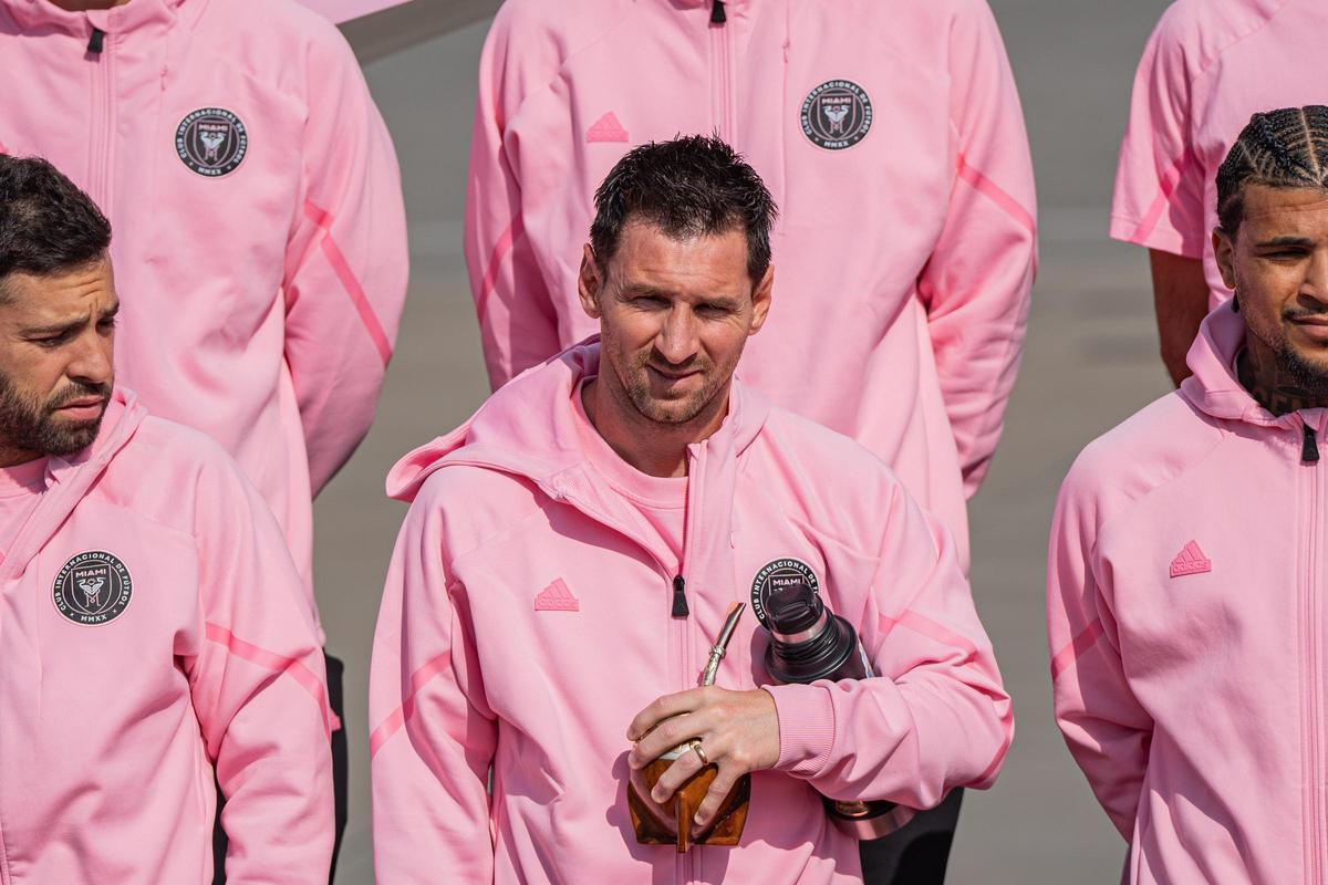 Inter Miami with Lionel Messi arrive in Hong Kong