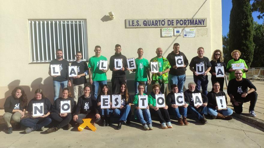 El IES Quartó de Portmany apoya ‘La llengua no es toca!’