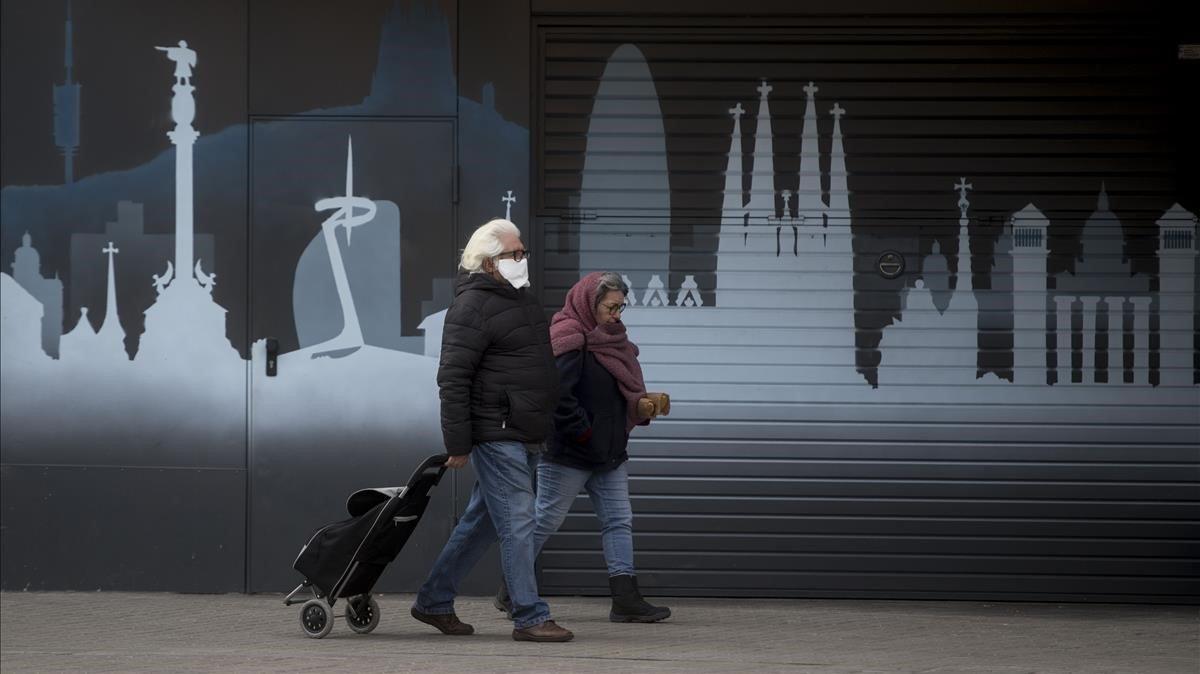 Una calle de Barcelona, el pasado día 26 de marzo.