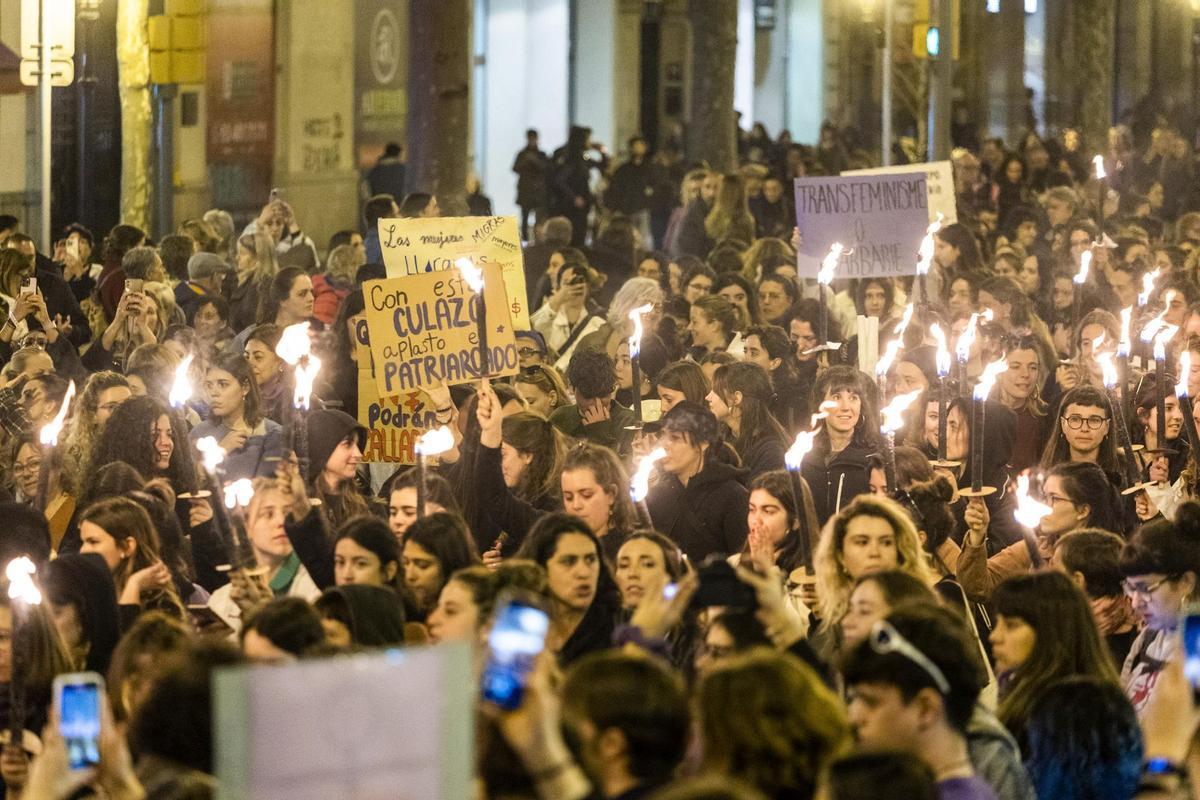 Manifestación del 8-M en Barcelona