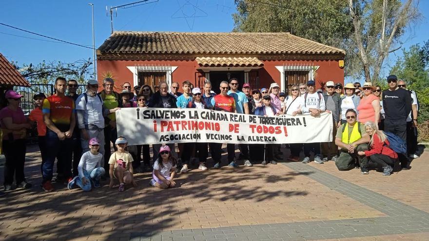 Ruta senderista para pedir la apertura de la Cañada Real entre Torreagüera y Beniaján en Murcia
