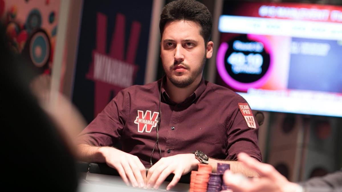 Adrián Mateos, en un torneo de póker.