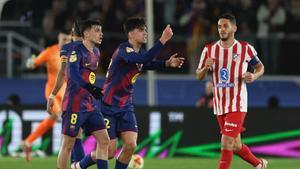 Pedri y Bernal en el Barça - Atlético