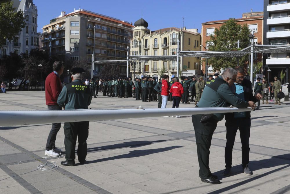 Ensayo de la parada militar de la fiesta del Pilar