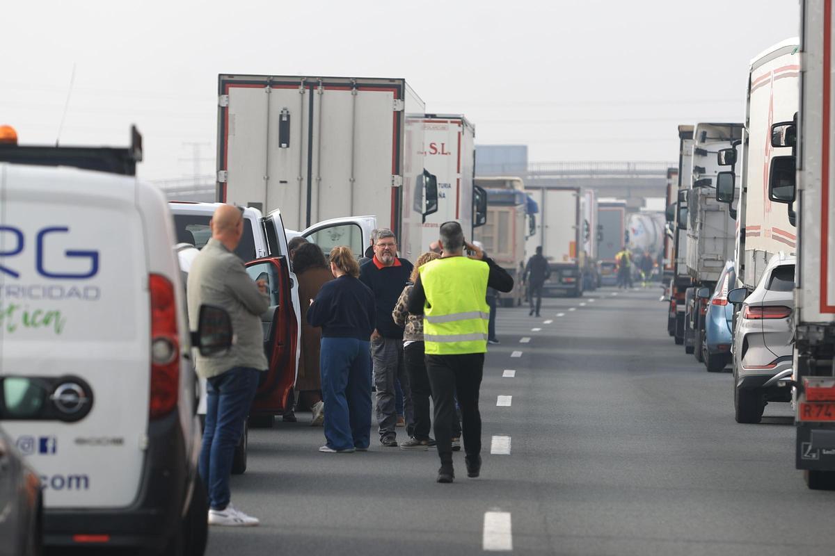 Accidente múltiple en la AP-7 en Castellón