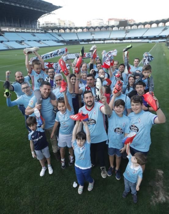 La afición del Celta se calza las botas del jugador número doce
