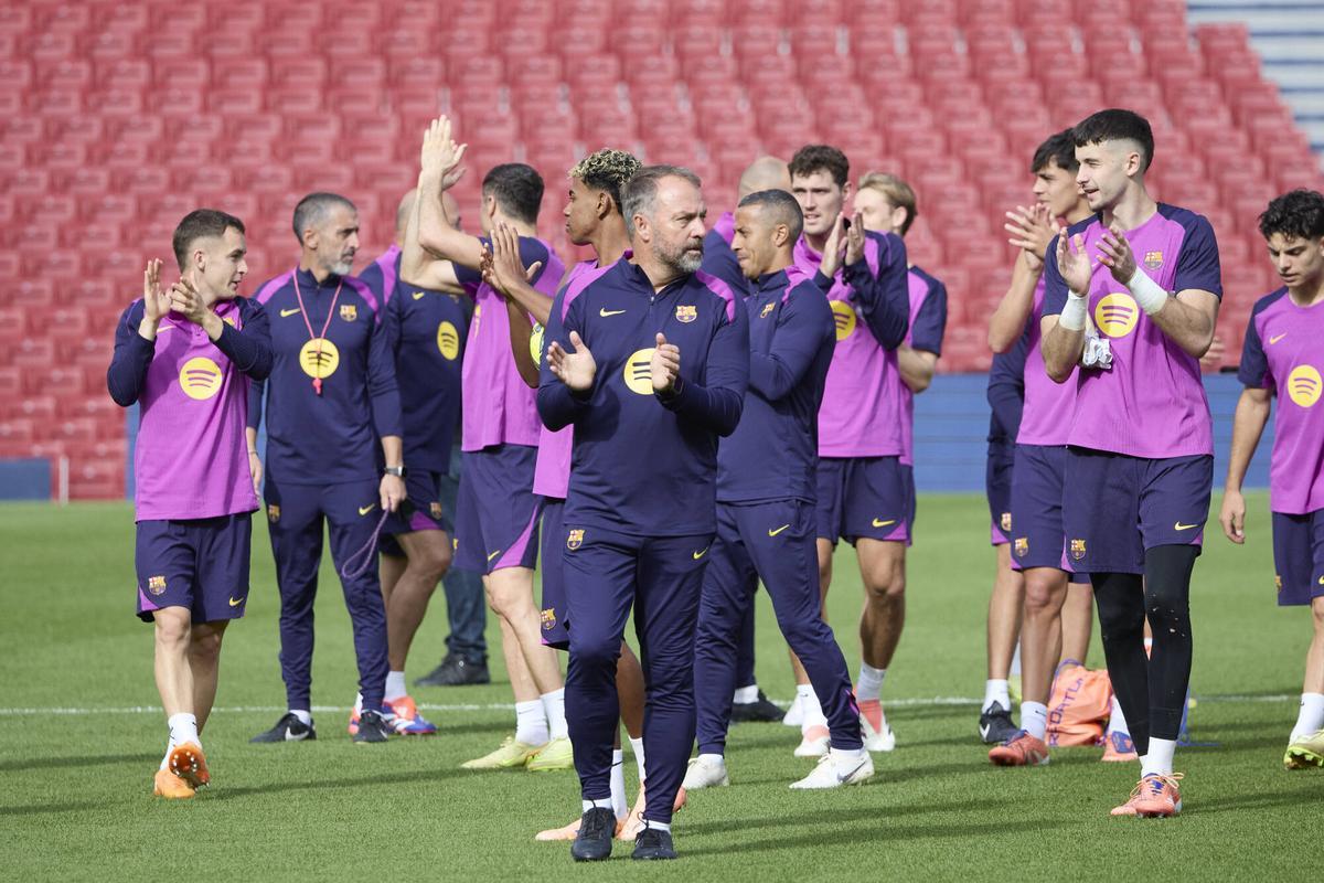 Hansi Flick, en el Spotify Camp Nou