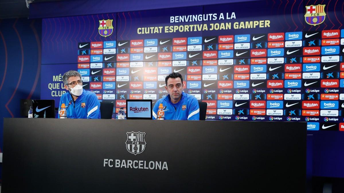 Xavi habla en rueda de prensa