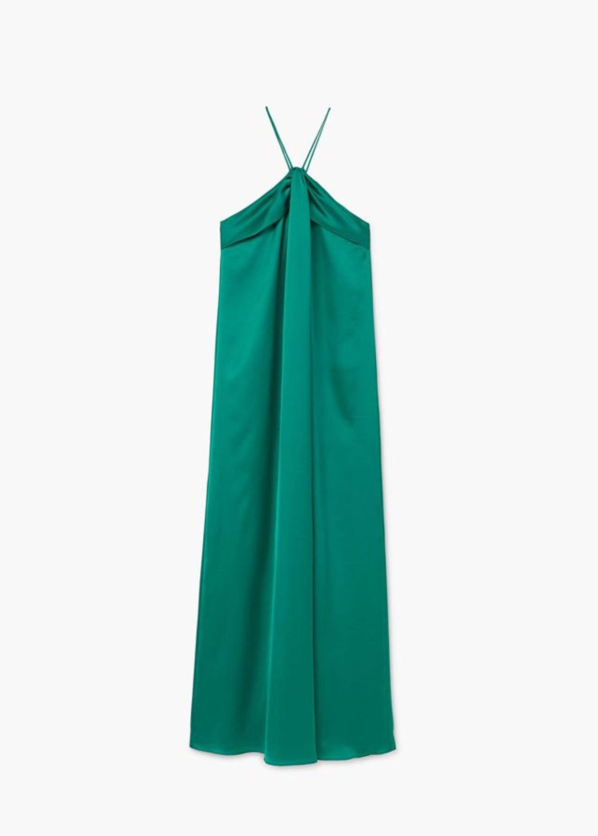 Mango apuesta por el verde: Vestido 'halter'