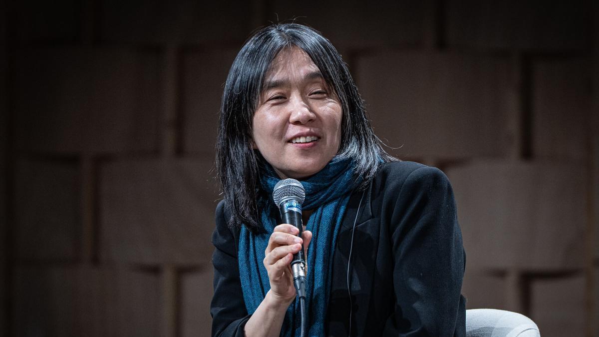 La escritora Han Kang, premio Premio Nobel de Literatura 2024, en el CCCB para hablar de su obra.