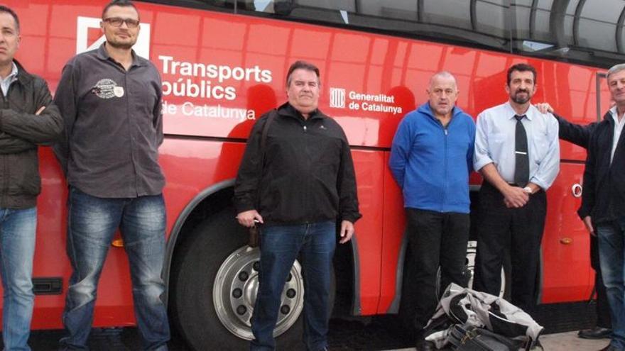 Treballadors de la UTE Bages Exprés a l&#039;inici de la convocatòria de vaga