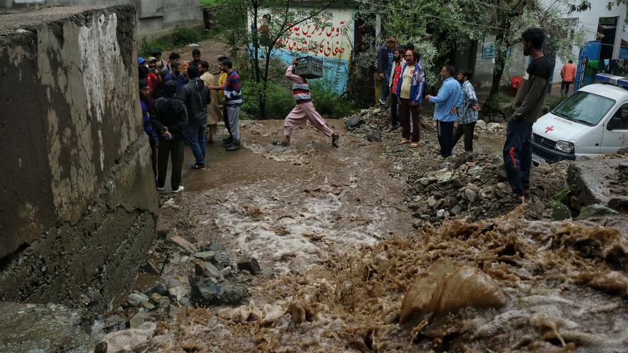 Imagen de archivo de las consecuencias de las lluvias en India.