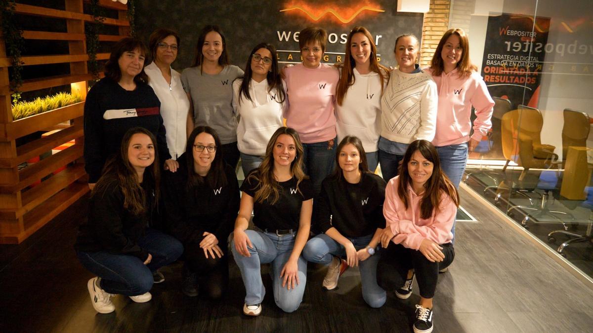 Las integrantes femeninas del equipo directivo de Webpositer.