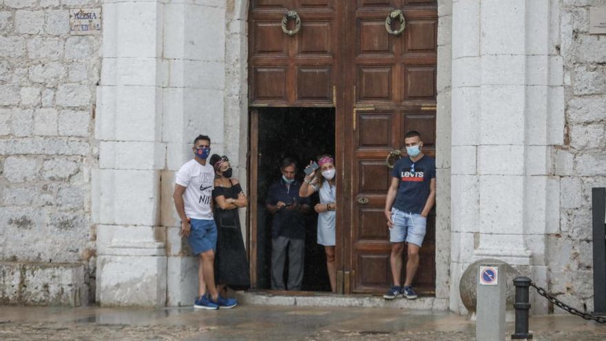 Imagen de archivo de lluvia en Ibiza.