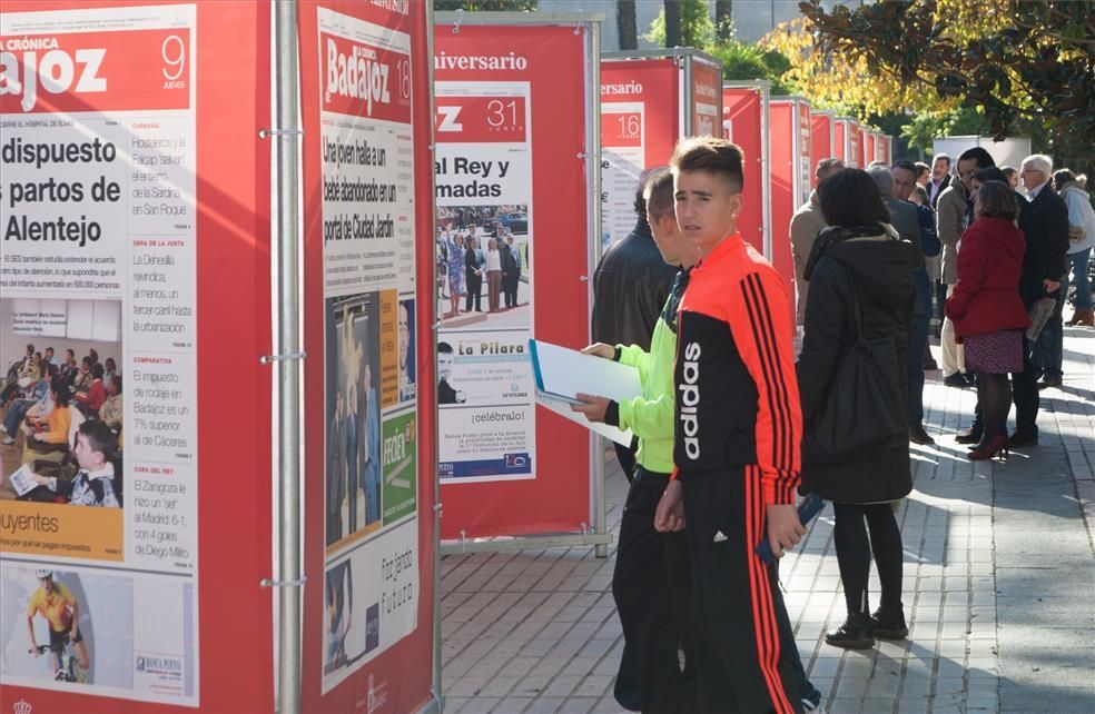 Exposición de portada del X aniversario de La Crónica de Badajoz