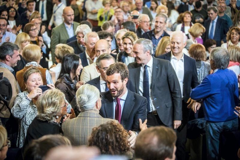 Mitin de Pablo Casado en Zaragoza el 6 de noviembre de 2019