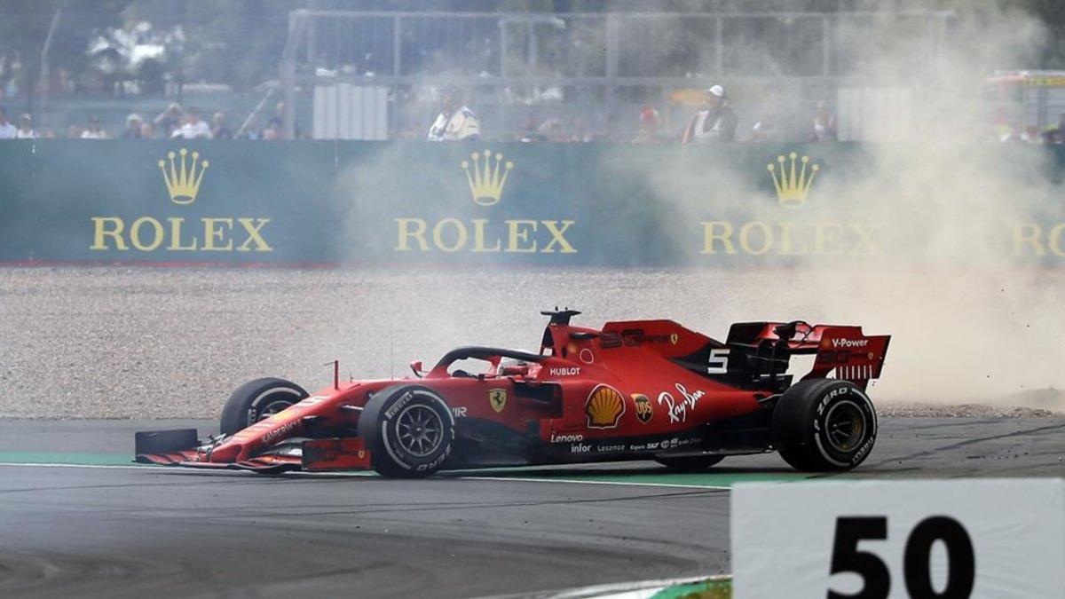 Vettel, después del choque con Verstappen en Silverstone