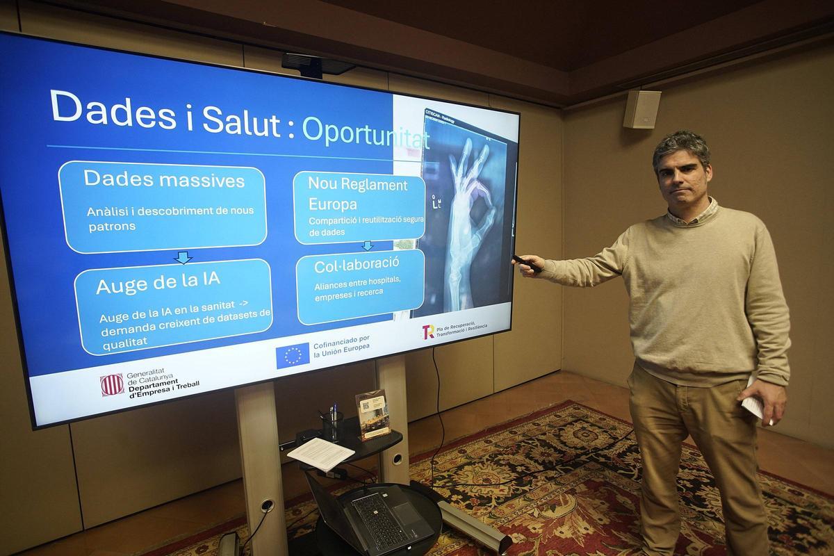 El CEO de Kvasar Technologies, Jordi Martí, presentant el projecte.