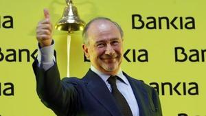 Rodrigo Rato en el acto de salida a bolsa de Bankia.