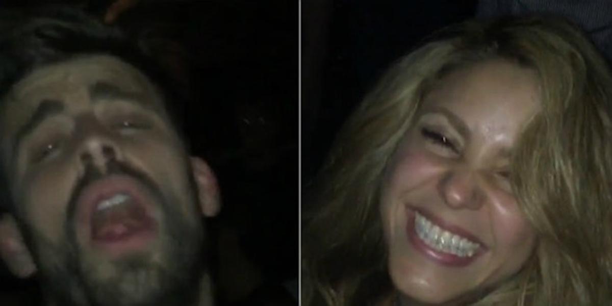 Piqué i Shakira, en un moment de la festa blaugrana, en un vídeo que el jugador ha penjat a Instagram.