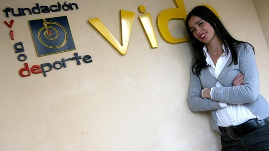 Laura Magdalena, en la sede de la Fundación Vigo en Deporte.