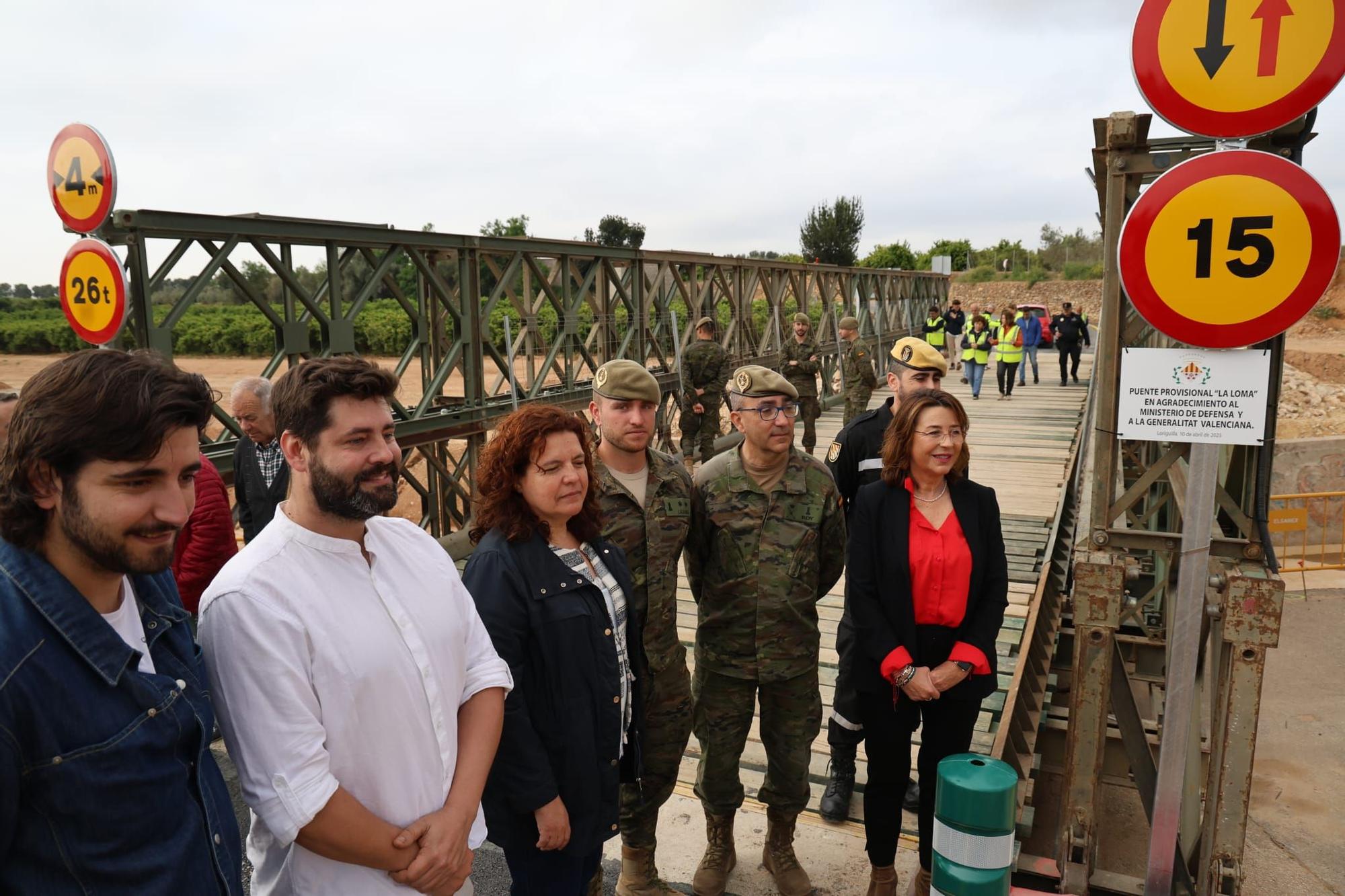 Loriguilla inaugura un nuevo puente provisional cinco meses después de la dana