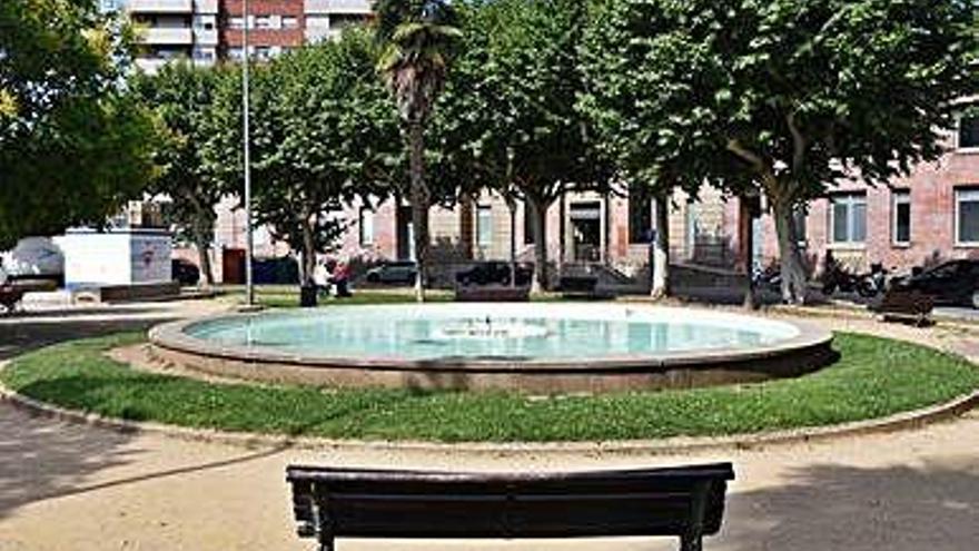 La plaça Espanya de Manresa, on es farà el tractament