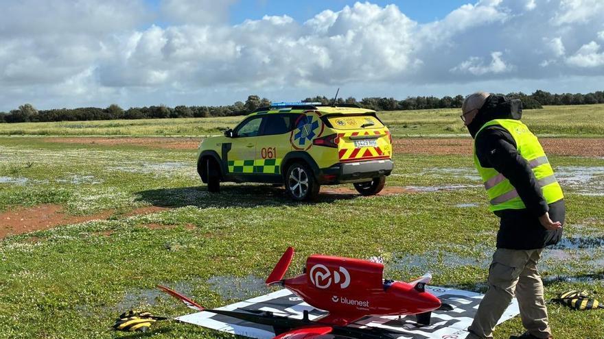 El aeropuerto de Palma acoge una demostración del vuelo de un dron que transporta órganos o sangre entre islas