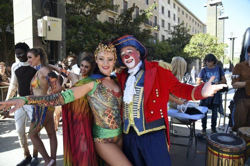 Circo italiano en la Plaza del Pilar