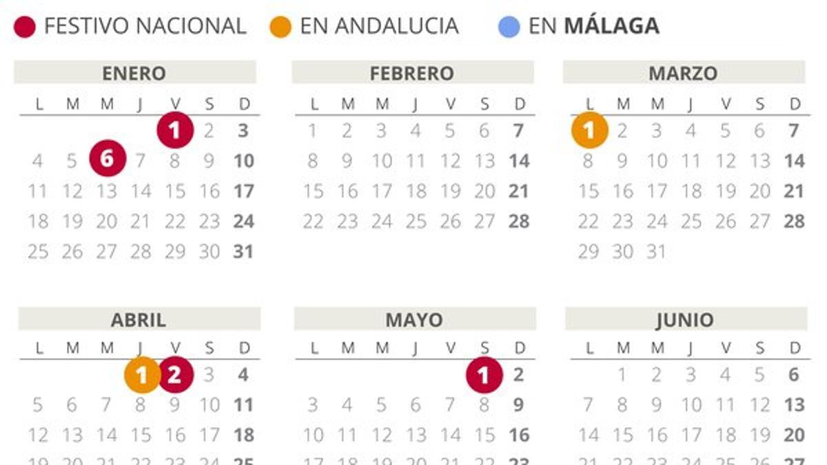 Calendario laboral Málaga 2021