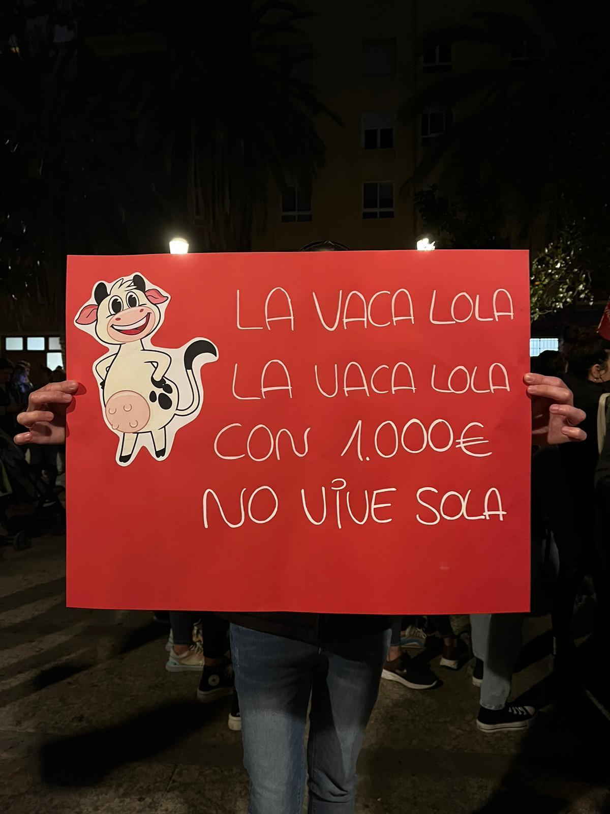 Pancarta de las educadoras infantiles que salieron a protestar por un convenio digno.