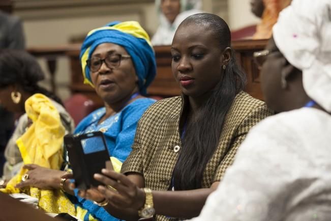 16/05/2016.Inauguración del I Encuentro de Parlamentarias Canarias-África.Hanna Birna.Catherine Samba-Panza.Carolina Darias.Maria Teresa Fernandez de la Vega.Barbara Hendricks.Santa Cruz de Tenerife