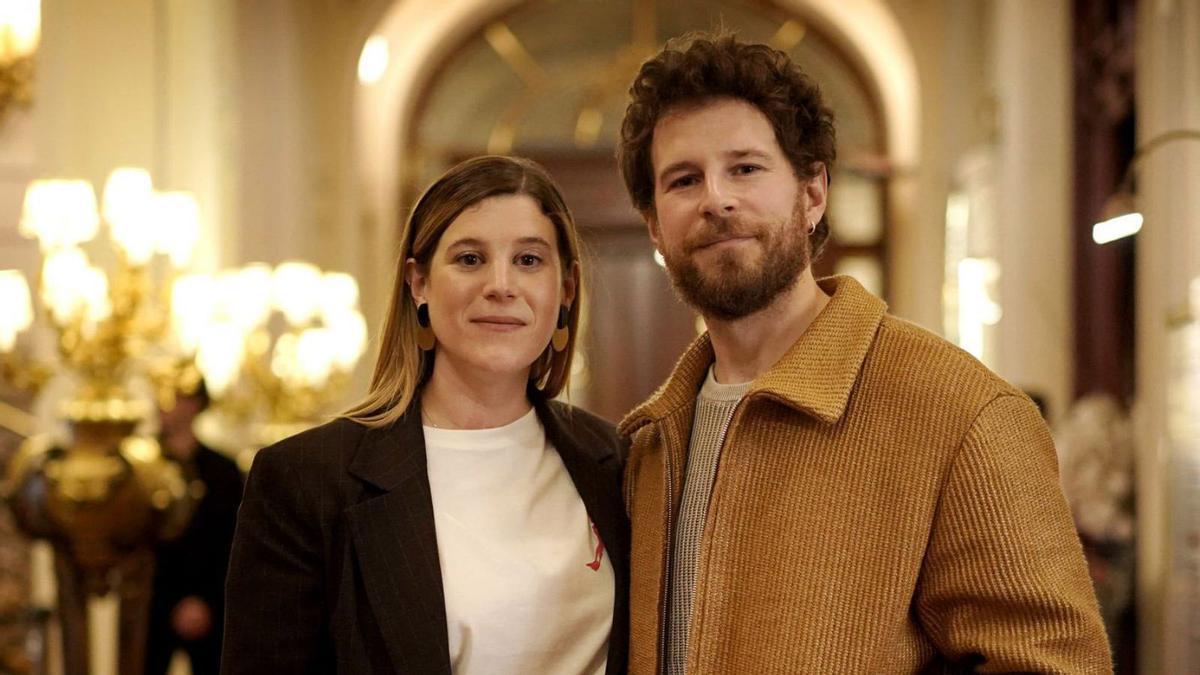 Ángela i Álvaro Cervantes, en la trobada de nominats dels premis Goya, dilluns. | JOSÉ LUIS ROCA